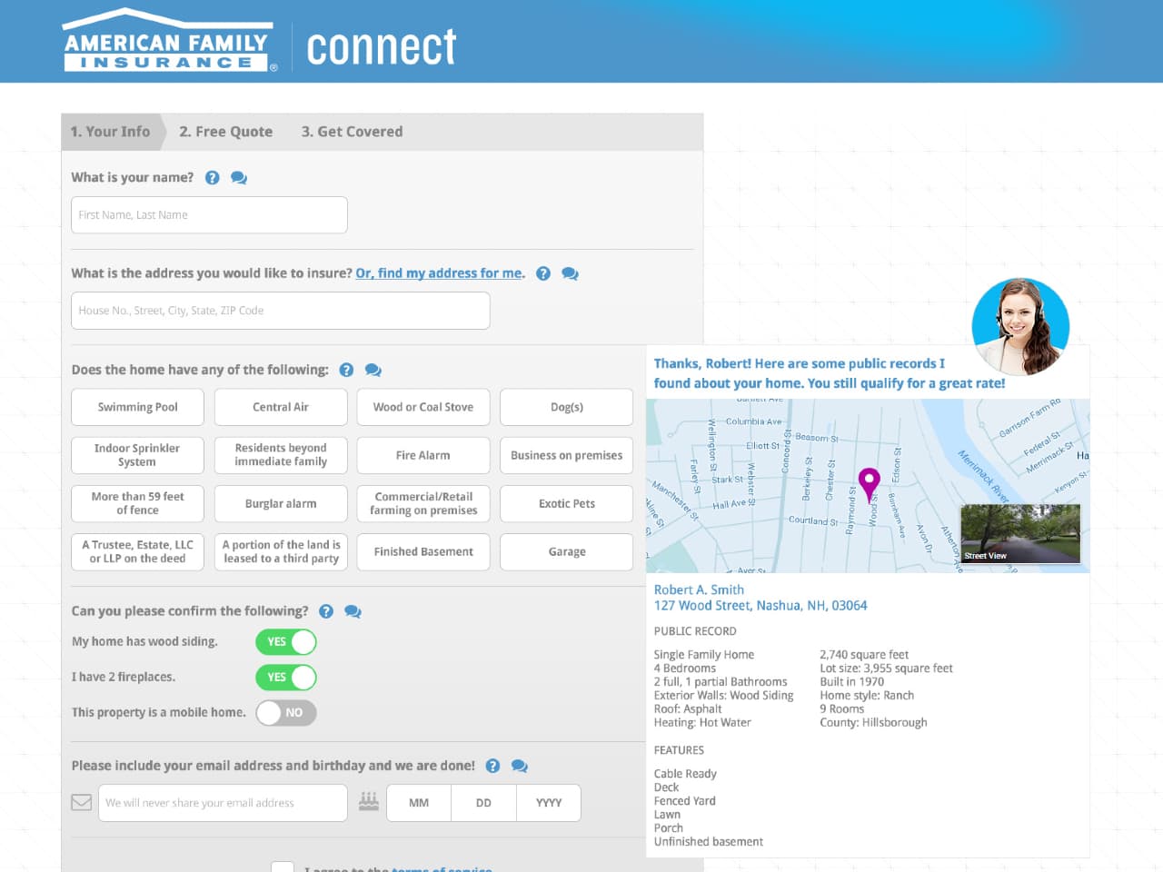 American Family Home Insurance Quote Flow